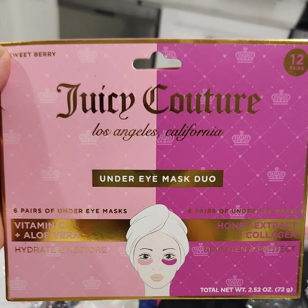 💕🔹️Juicy Couture 🔹️12 Pk hydrogel Under Eye Mask Duo Vitamic C, Collagen